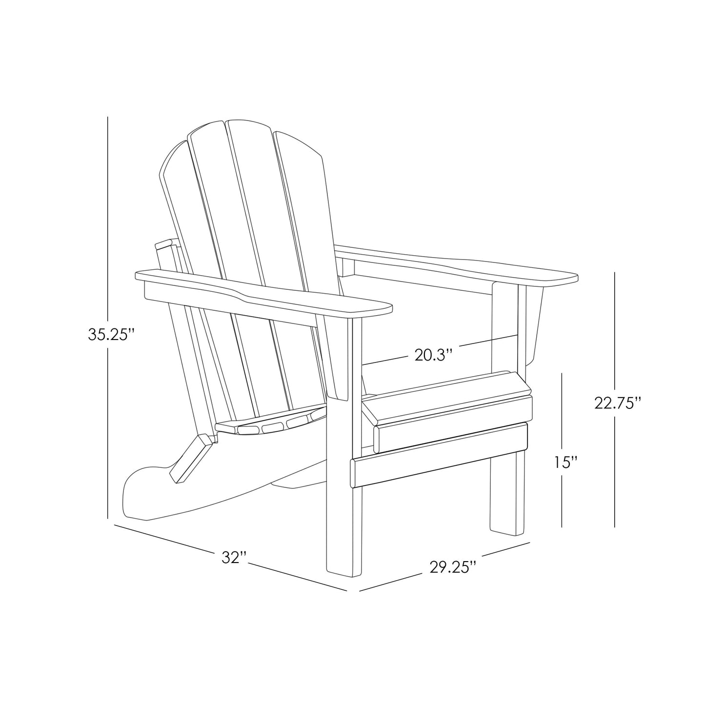 Polytrends Laguna Hdpe All Weather Outdoor Patio Foldable Adirondack Chair With Ottoman And Side Table (3-Piece Set)