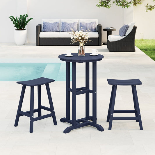 Polytrends Laguna Hdpe All Weather Outdoor Patio Bistro Counter Set (3-Piece Set)