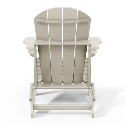 Polytrends Laguna Fade Resistant All Weather Outdoor Patio Folding Adirondack Chair