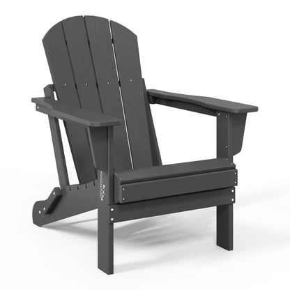Polytrends Laguna Fade Resistant All Weather Outdoor Patio Folding Adirondack Chair