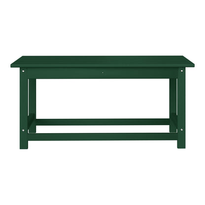 Polytrends Laguna Hdpe All Weather Outdoor Patio Rectangular Coffee Table
