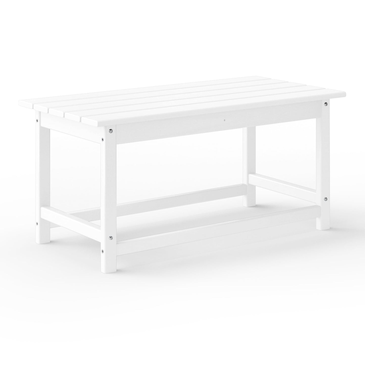 Polytrends Laguna Hdpe All Weather Outdoor Patio Rectangular Coffee Table