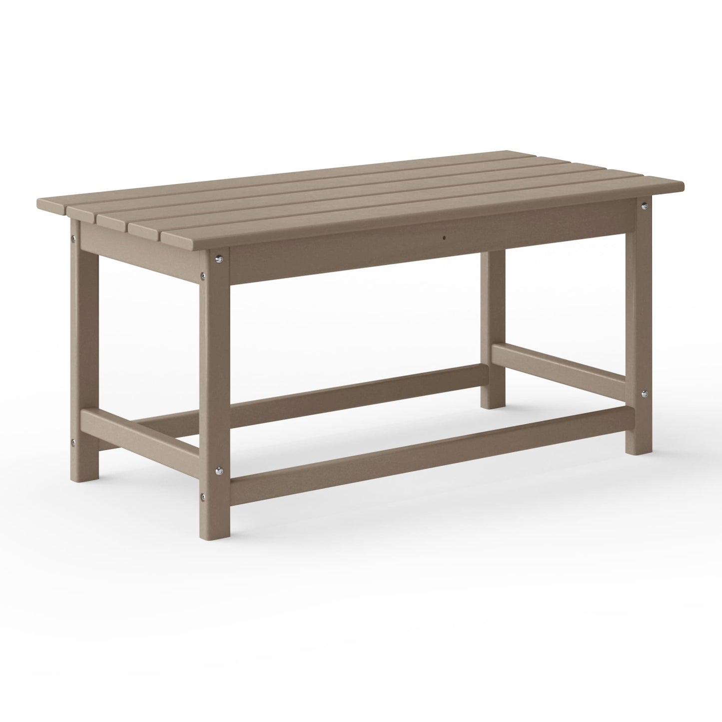 Polytrends Laguna Hdpe All Weather Outdoor Patio Rectangular Coffee Table