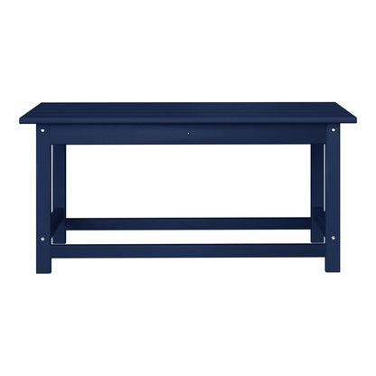 Polytrends Laguna Hdpe All Weather Outdoor Patio Rectangular Coffee Table