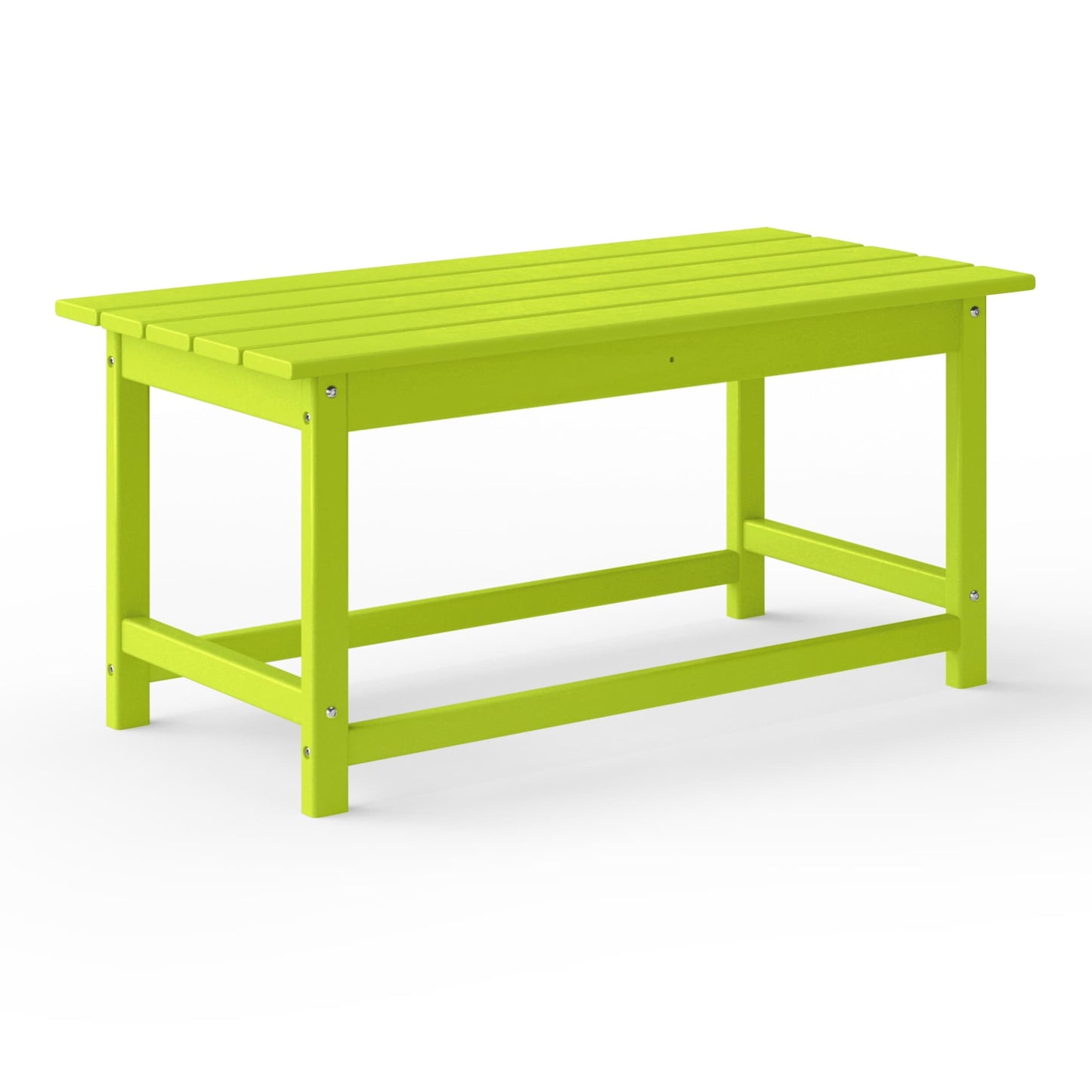 Polytrends Laguna Hdpe All Weather Outdoor Patio Rectangular Coffee Table