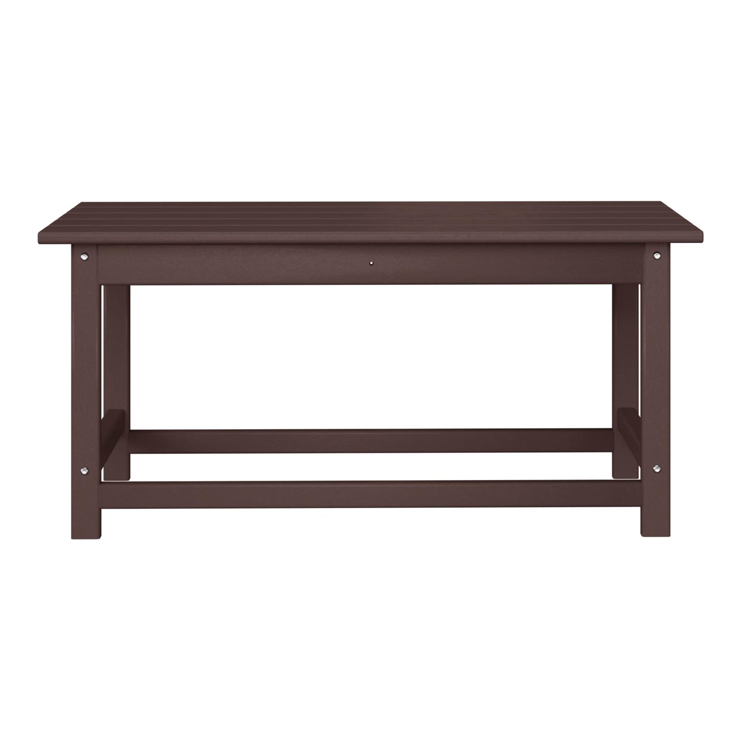 Polytrends Laguna Hdpe All Weather Outdoor Patio Rectangular Coffee Table