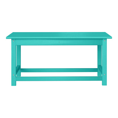 Polytrends Laguna Hdpe All Weather Outdoor Patio Rectangular Coffee Table