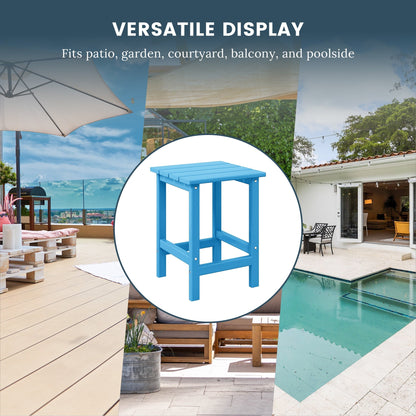 Polytrends Laguna Hdpe All Weather Outdoor Patio Square Side Table