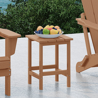 Polytrends Laguna Hdpe All Weather Outdoor Patio Square Side Table
