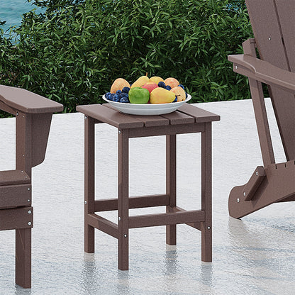 Polytrends Laguna Hdpe All Weather Outdoor Patio Square Side Table