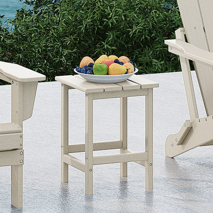 Polytrends Laguna Hdpe All Weather Outdoor Patio Square Side Table
