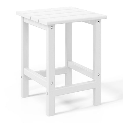 Polytrends Laguna Hdpe All Weather Outdoor Patio Square Side Table