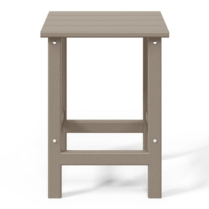 Polytrends Laguna Hdpe All Weather Outdoor Patio Square Side Table