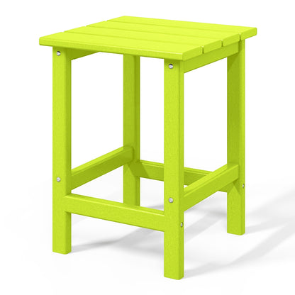 Polytrends Laguna Hdpe All Weather Outdoor Patio Square Side Table