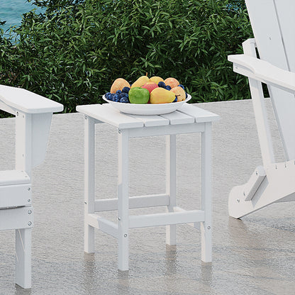 Polytrends Laguna Hdpe All Weather Outdoor Patio Square Side Table