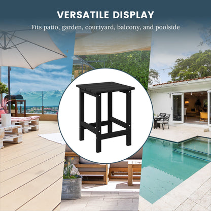 Polytrends Laguna Hdpe All Weather Outdoor Patio Square Side Table