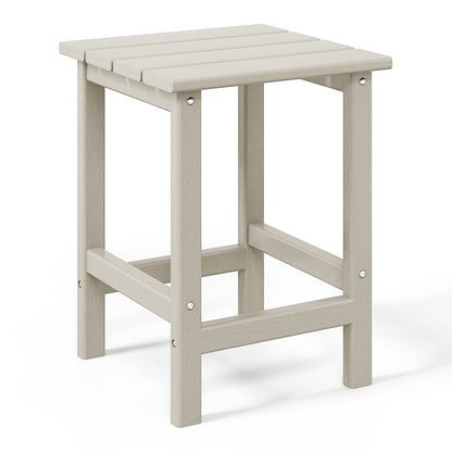Polytrends Laguna Hdpe All Weather Outdoor Patio Square Side Table
