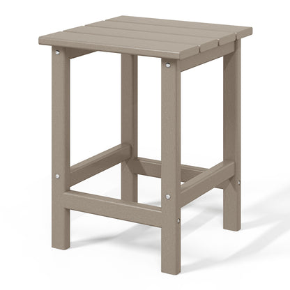 Polytrends Laguna Hdpe All Weather Outdoor Patio Square Side Table