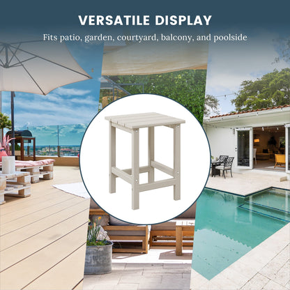 Polytrends Laguna Hdpe All Weather Outdoor Patio Square Side Table