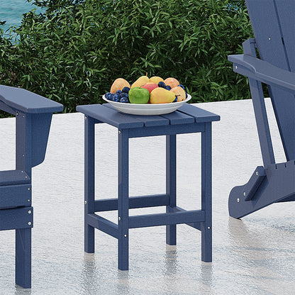 Polytrends Laguna Hdpe All Weather Outdoor Patio Square Side Table