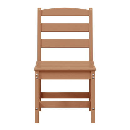 Polytrends Shoreside 6-Piece Side Chair Dining Set With Bench