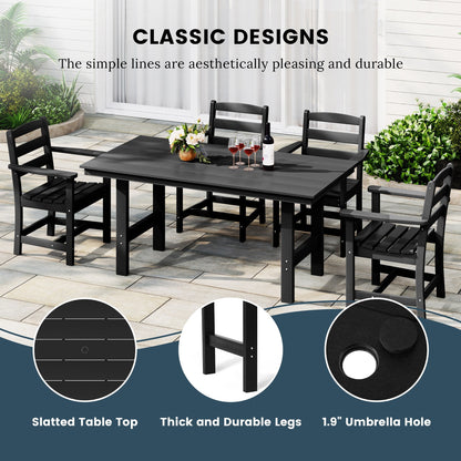Polytrends Shoreside 6-Piece Side Chair Dining Set With Bench