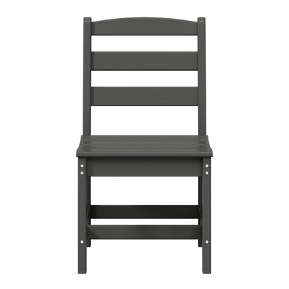 Polytrends Shoreside 6-Piece Side Chair Dining Set With Bench