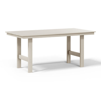 Polytrends Shoreside 6-Piece Side Chair Dining Set With Bench