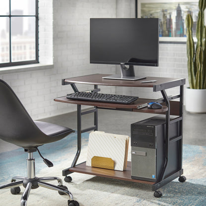 Porch & Den Florica Rolling Computer Desk Cart
