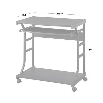Porch & Den Florica Rolling Computer Desk Cart