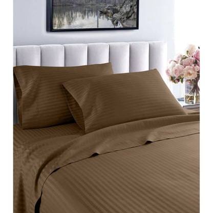 Home Sweet Home Dream Striped 1200 TC Egyptian Cotton Deep Pocket Bed Sheet Set