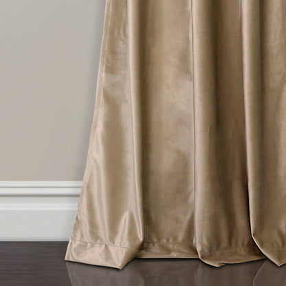 Porch & Den Lapeyrous Velvet Solid Room Darkening Window Curtain Panel Set