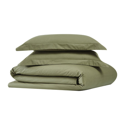 Brooklyn Loom Tight-Weave Cotton Percale Duvet Set