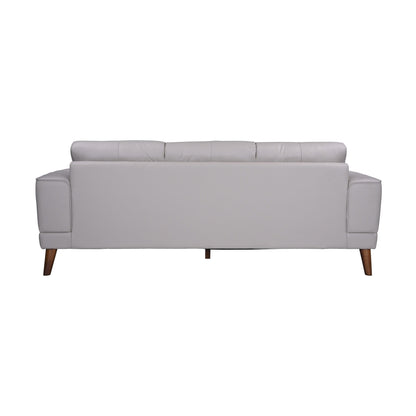 Porter Designs Anzio Transitional Top Grain Leather Sofa, Cream