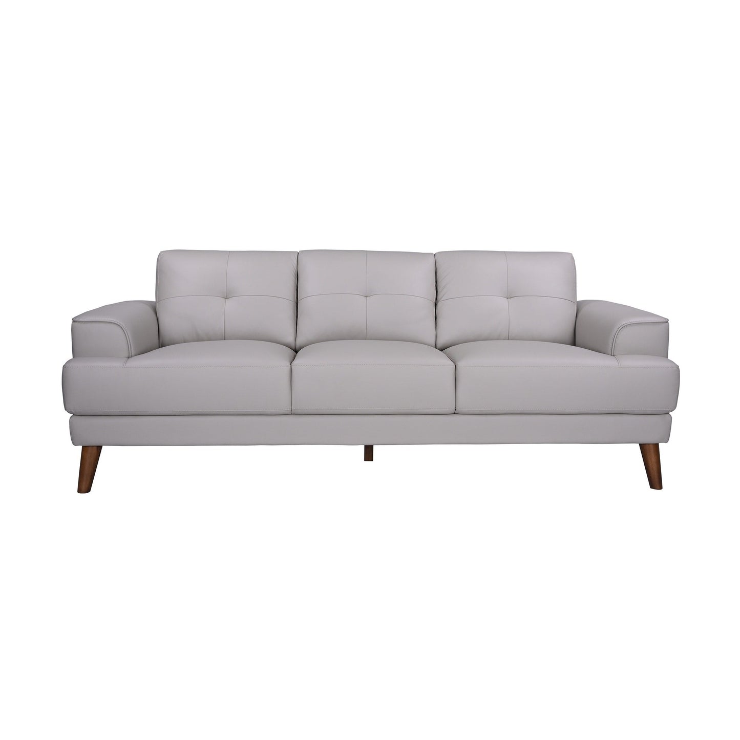 Porter Designs Anzio Transitional Top Grain Leather Sofa, Cream