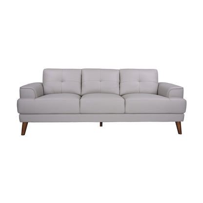Porter Designs Anzio Transitional Top Grain Leather Sofa, Cream