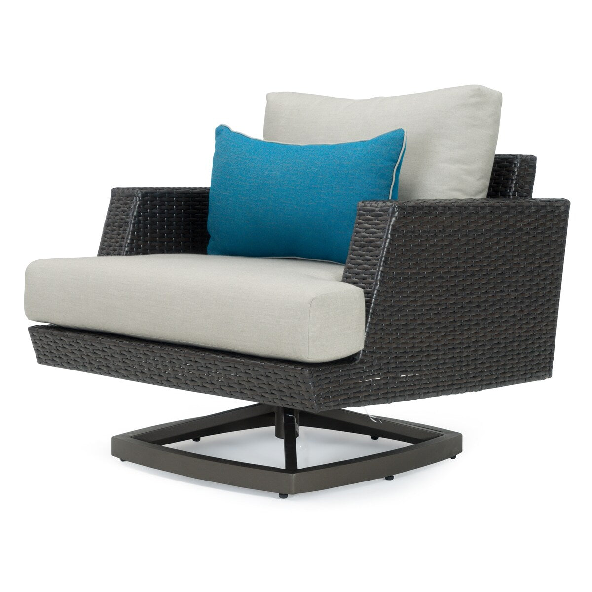 Portofino Casual 4 Piece Sunbrella Outdoor Patio Motion Fire Seating Set