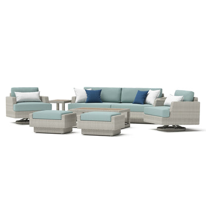 Portofino Comfort 7 Piece Sunbrella Outdoor Patio Motion Seating Set