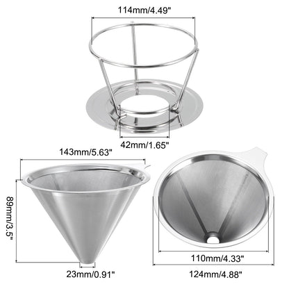 Pour Over Coffee Dripper Filter Maker with Bracket