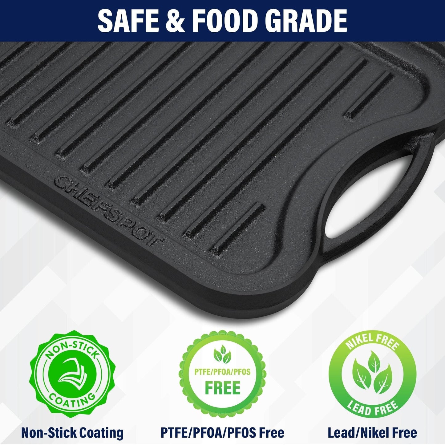20 Preseasoned Cast Iron Reversible Griddle Plate Pan - 20 Inch