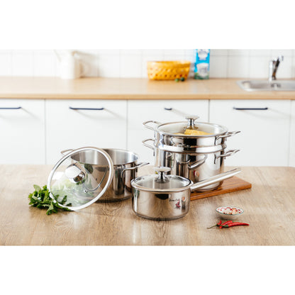 Prime Cook Stainless Steel Saucepan with Lid 2 QUART (3 sizes)