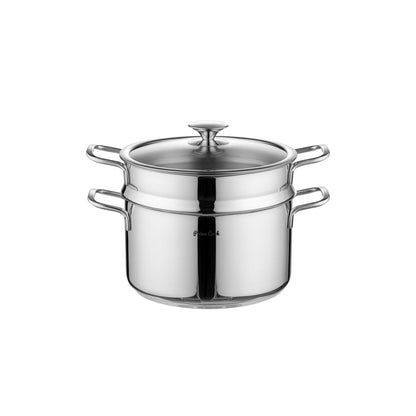 Prime Cook 6.4 qt. Stainless Steel Steamer Pot with Lid