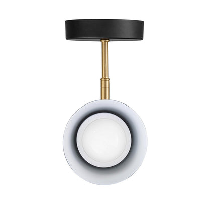 Prominence Home 2-Pack Battery-Operated LED Matte Black Wall Sconce with Brushed Gold Accents