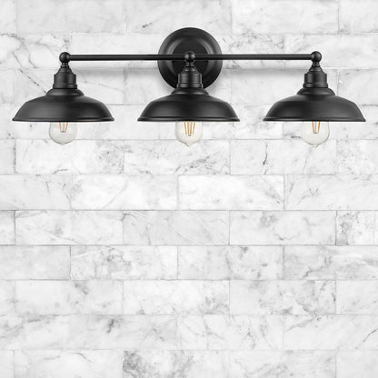 Prominence Home Lyndan, Indoor Vanity & Bathroom Light, Matte Black & Brushed Nickel Finishes - 3-Light