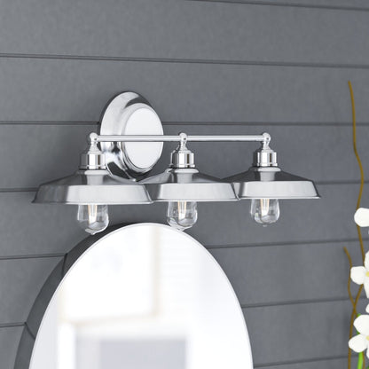 Prominence Home Lyndan, Indoor Vanity & Bathroom Light, Matte Black & Brushed Nickel Finishes - 3-Light