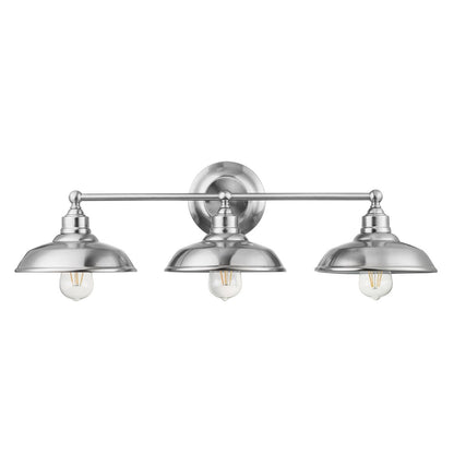 Prominence Home Lyndan, Indoor Vanity & Bathroom Light, Matte Black & Brushed Nickel Finishes - 3-Light