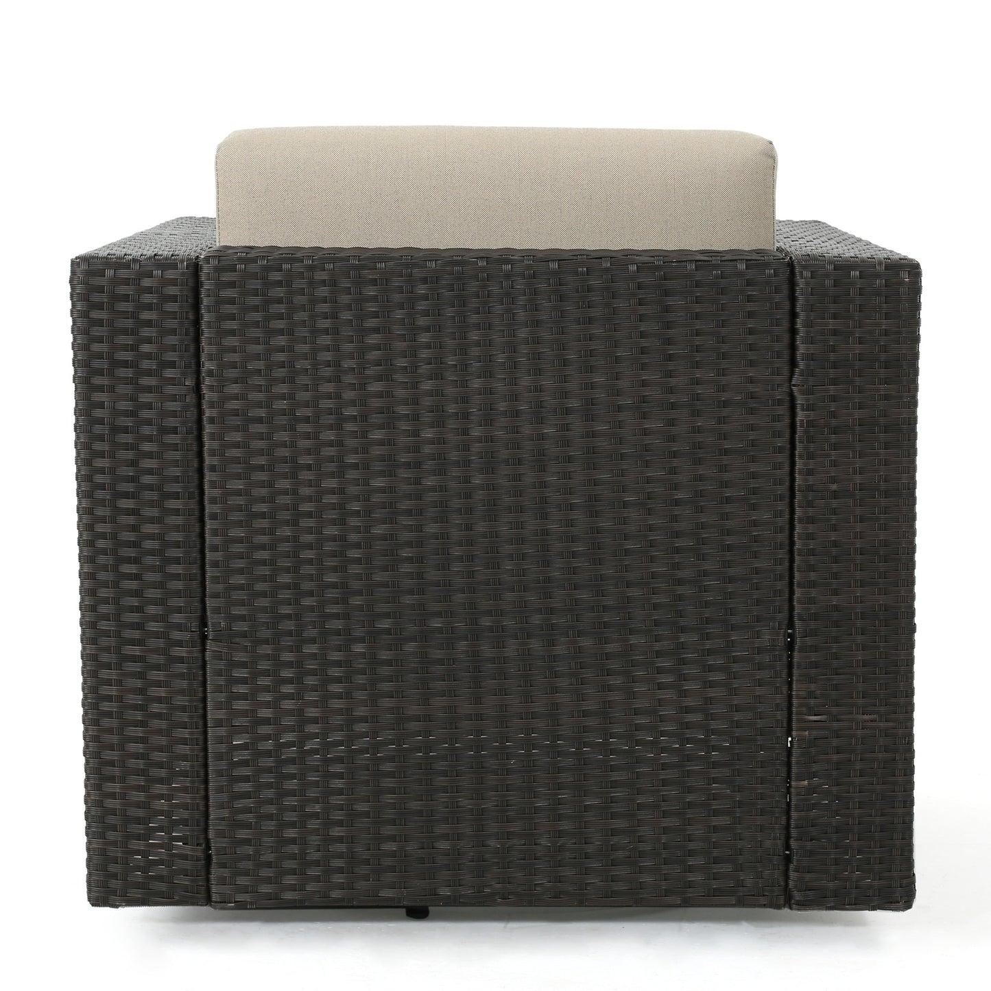 Puerta Outdoor Wicker Swivel Club Chair by Christopher Knight Home