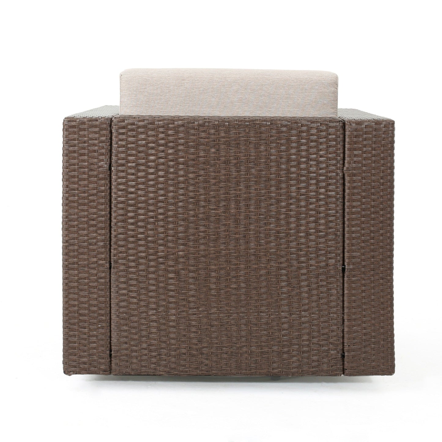 Puerta Outdoor Wicker Swivel Club Chair by Christopher Knight Home