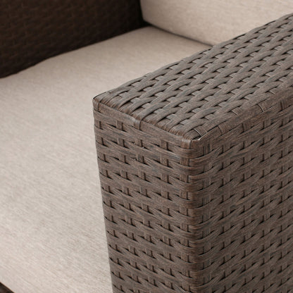 Puerta Outdoor Wicker Swivel Club Chair by Christopher Knight Home
