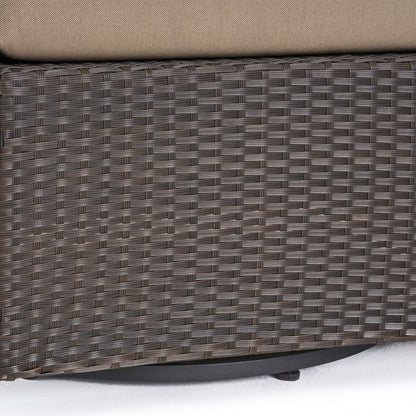 Puerta Outdoor Wicker Swivel Club Chair by Christopher Knight Home